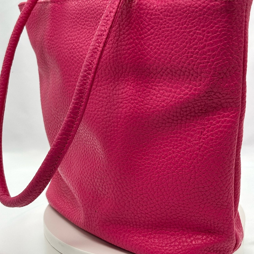 Elegant Pink Leather Mini Tote-style Handbag With 2 Smaller Accent Purses
